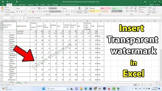 How to insert text watermark in excel