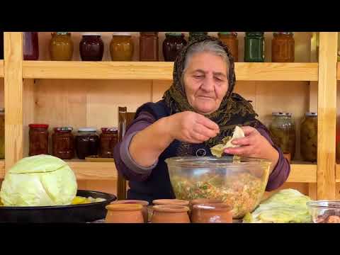 Cooking National Azerbaijani Stuffed Cabbage Dolma in the Oven!