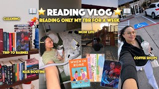 VLOG | Reading Only My TBR, Book Shopping, Coffee Shops, Mom Life, Press On Nail Routine, Cleaning