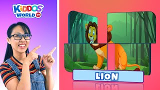 Guess the Animal Name Puzzle Game - Learning Different Kinds of Animals of the World with Miss V