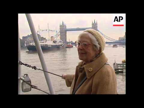 UK: ROYAL YACHT BRITANNIA MAKES FINAL JOURNEY INTO LONDON