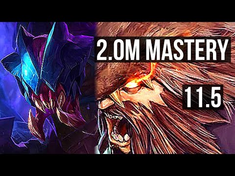 REK'SAI vs UDYR (JUNGLE) | 6/0/6, 2.0M mastery, Dominating | EUW Diamond | v11.5