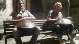 Daniel Waples and James Winstanley in italy Hang drum project artistrada colmurano 2012  B .