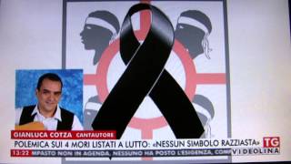 Quintomoro - logo lutto per alluvione Sardegna  - TG Videolina 23 nov 2013