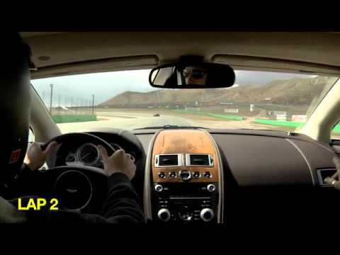 Brando Eaton driving Aston Matins at Willow Springs Raceway