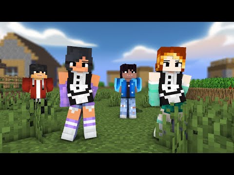 gomy gomy maid first meet yay arigato aphmau, pierce, aaron & kim - minecraft animation #shorts