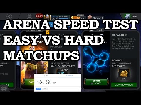 Arena Speed Test: EASY vs HARD Matchups | Marvel Contest of Champions