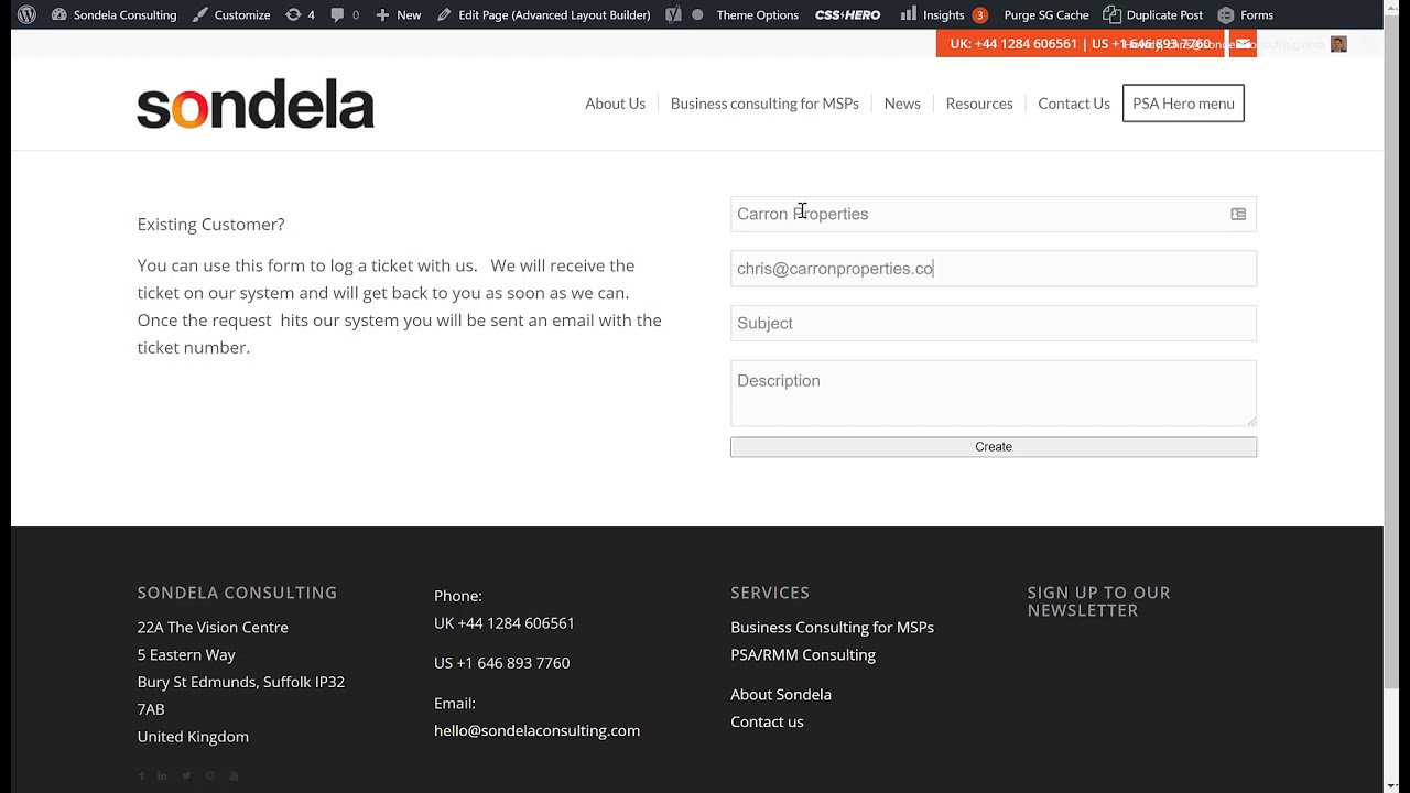 Autotask Ticket Plugin for WordPress