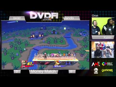 DVDA #6 Money Match Sk92 (Fox) vs Mando (Bowser) Super Smash Bros. Tournament for Wii-U