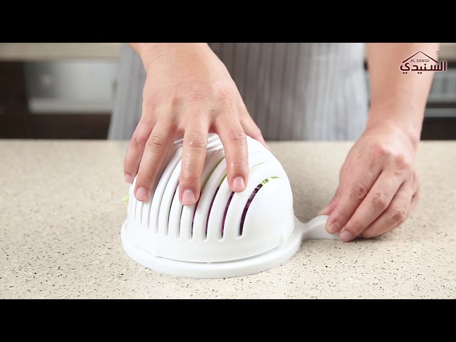 وعاء التقطيع العجيب 22.5 سم - يوفر مساحة، آمن على اليدين، سهل وسريع الاستخدام،ضمان سنتان