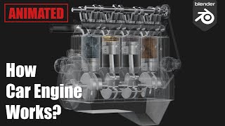 Car Engine 3D Model video thumbnail