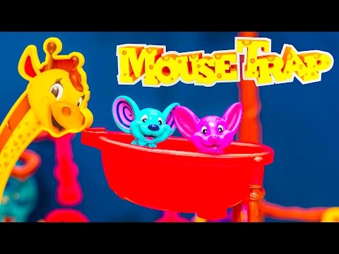 Playing Mouse Trap Game with Blaze Monster Truck Against Shopkins