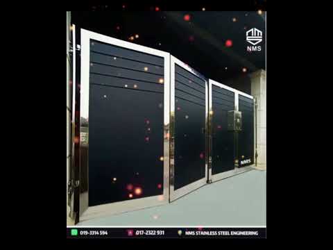 ● Stainless Steel Folding Gate● Classic Black Series -  #gate #Gatedesign  #housegate #newgatedesign