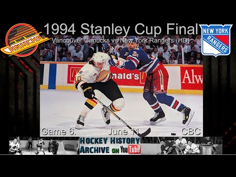 1994R4G6 Vancouver Canucks vs New York Rangers (HD HQ CBC). Game 6, 1994 Stanley Cup Final.