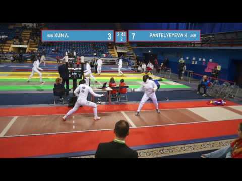 T16. PANTELYEYEVA Kseniya (UKR) - KUN Anna (HUN). Epee women.