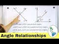 Complementary, Supplementary, and Vertical Angles