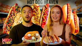 CACHORRO QUENTE X HOT DOG: QUEM É O MELHOR? FT. BRI MEIO BRASILEIRA E PEDRO | #MEIOAMEIO #09
