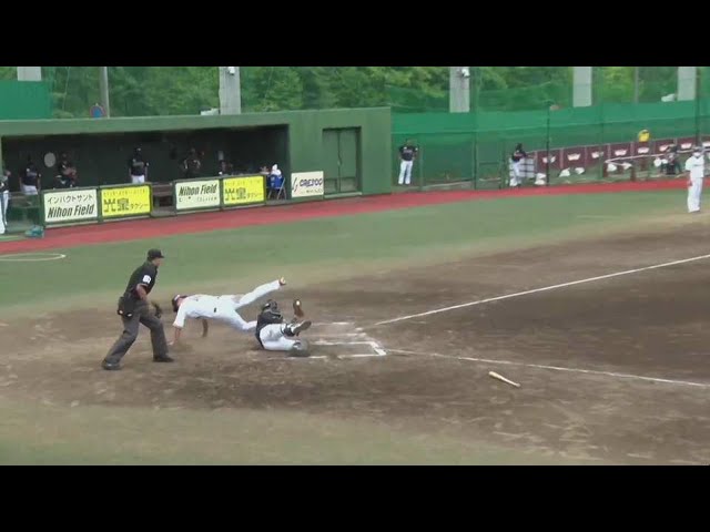 【ファーム】マリーンズ・柿沼友哉が果敢な守備で同点を許さず!! 2022年6月22日 東北楽天ゴールデンイーグルス 対 千葉ロッテマリーンズ