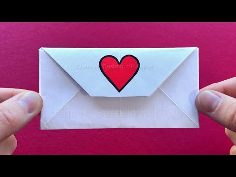 Origami Brief zum Muttertag mit basteln: Briefumschlag falten mit Din A4 für Muttertagsgeschenke 💌❤