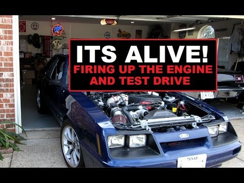 1986 Mustang GT Project - Its ALIVE! - New Engine Startup / Drive