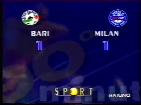 1999-00 (3a - 18-09-1999) Bari-Milan 1-1 [Osmanovsky,Serginho] Servizio 90°Minuto Rai1