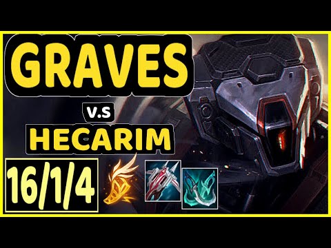 GRAVES vs HECARIM - 16/1/4 KDA JUNGLE GAMEPLAY - NA Ranked GRANDMASTER