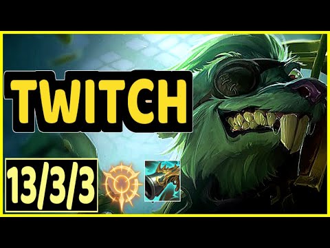 TWITCH VS DRAVEN - 13/3/3 KDA ADC GAMEPLAY