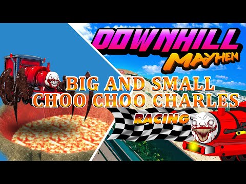 [4K] Big & Small Choo Choo Charles car Crash With Water Fall – BeamNG.drive