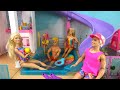 Barbie and Ken at Barbie Dream House Getting Ready for Pool Party for New Next-Door Neighbors