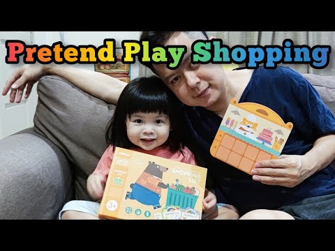 Gracelyn Pretend Play Shopping with Mideer Shopping List Toy