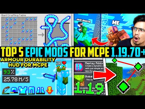 Top 5 Epic Mods For Minecraft PE 1.19.70+ | Best Mods For Minecraft PE 1.19+