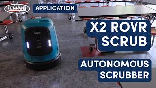 X2 ROVR SCRUB autonomous floor scrubber cleans real-world facilities