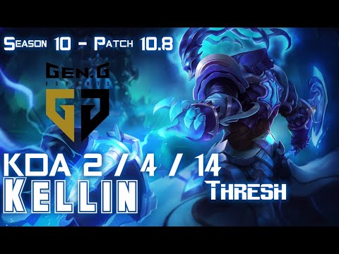 Gen Kellin THRESH vs RAKAN Support - Patch 10.8 KR Ranked