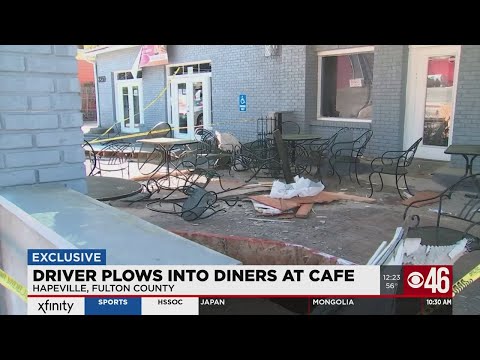 WATCH: Diners survive after car plows through Hapeville café