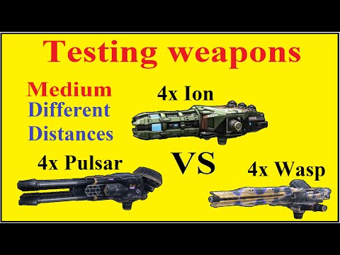 Medium weapons comparison Ion Pulsar Wasp war robots
