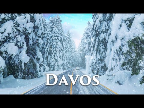Davos, Switzerland 4K - First Snowfall in the Swiss...