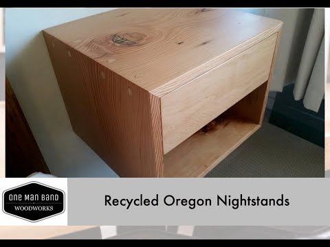 Making floating nightstands from recycled wood