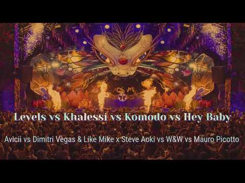 Levels vs Khalessi vs Komodo vs Hey Baby - Dimitri Vegas & Like Mike Mashup Tomorrowland 2017