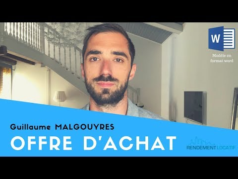 Modèle d'offre d'achat