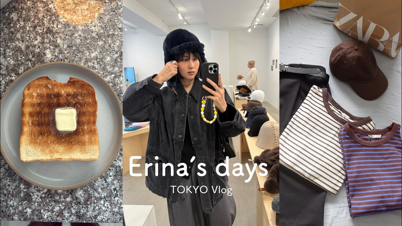 【Vlog】30代東京2人暮らし/ZARA春服購入品🌸表参道・原宿で雑貨とカフェ巡り/ヘルシーおやつ作り
