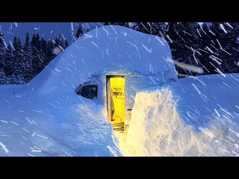 Einen rekordverdächtigen Schneesturm im Van überstehen | 2,5 m Schnee in 48 Stunden! | Wintercamp...