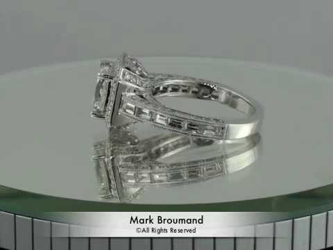 3.71ct Princess Cut Diamond Engagement Anniversary Ring- Mark Broumand