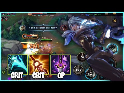 WILD RIFT | LITERALLY ONE SHOT EVERYONE WITH FULL CRIT RIVEN