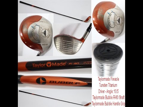 Taylormade Firesole Tungsten Titanium 10.5 Driver R-80 Grahite Shaft + Taylormade Bubble handle Grip
