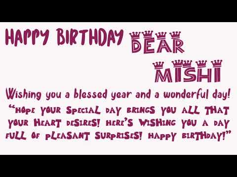 happy birthday Mishi #mishi #mishal #birthday #music #wish