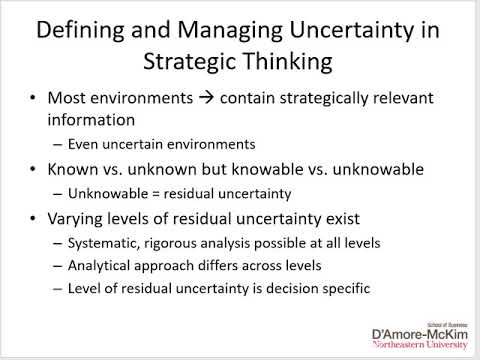 Strategy Under Uncertainty 1  Defining Uncertianty