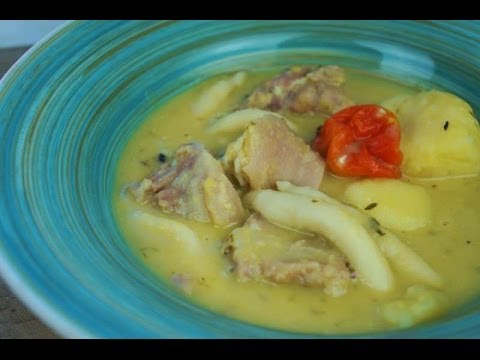 A Classic Caribbean Split Peas And Salted Pigtail Soup.