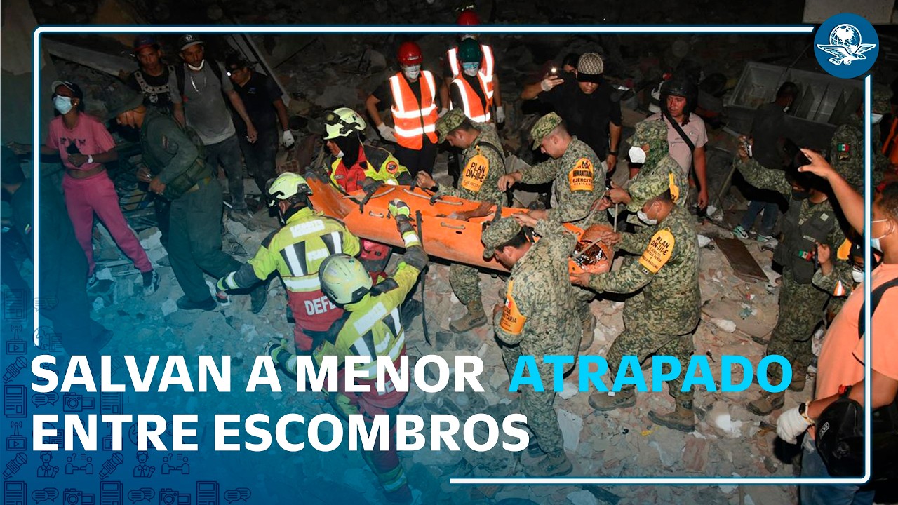 Ejército Mexicano rescata con vida a un niño tras sismos en Venezuela