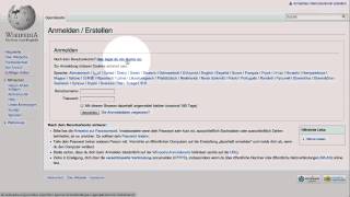 Wikipedia Tutorial: Teil 1 - Editieren und Anmelden