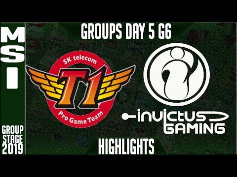 SKT vs IG Highlights | MSI 2019 Group Stage Day 5 | SK Telecom T1 vs Invictus Gaming